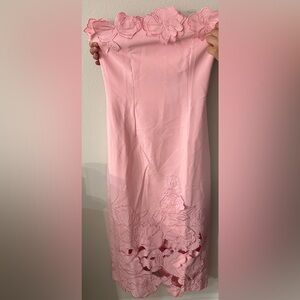 Elegant Pink Floral Maxi Dress